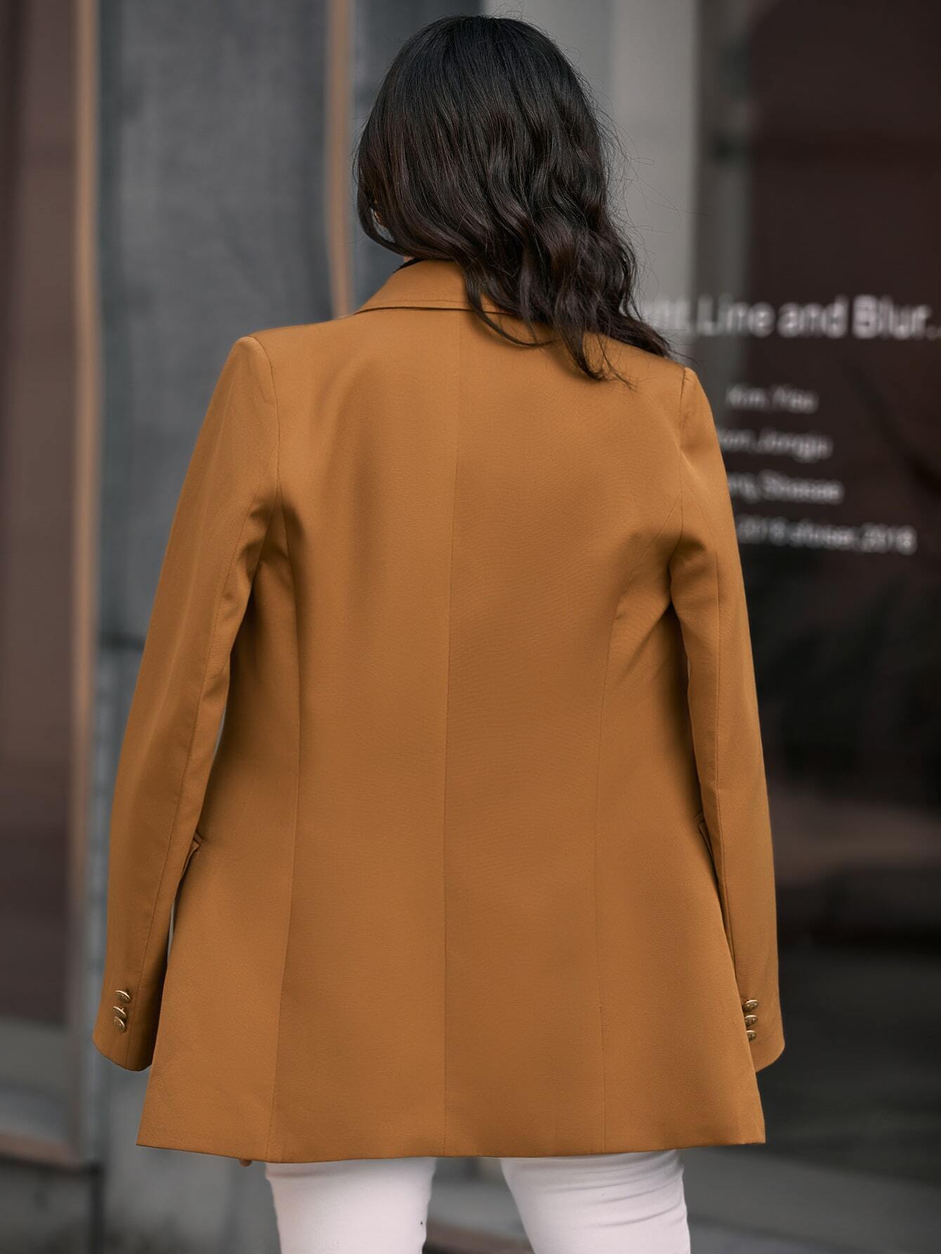 Blazer Feminino Alongado Cáqui