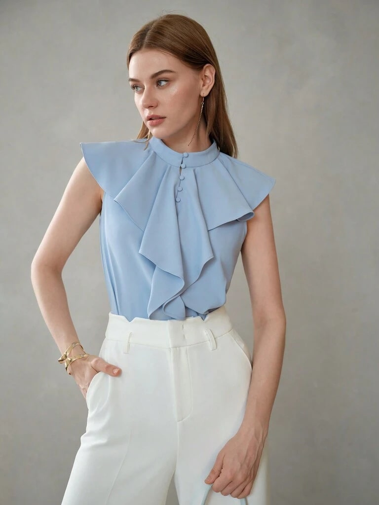 Blusa Feminina Gola Alta Parma