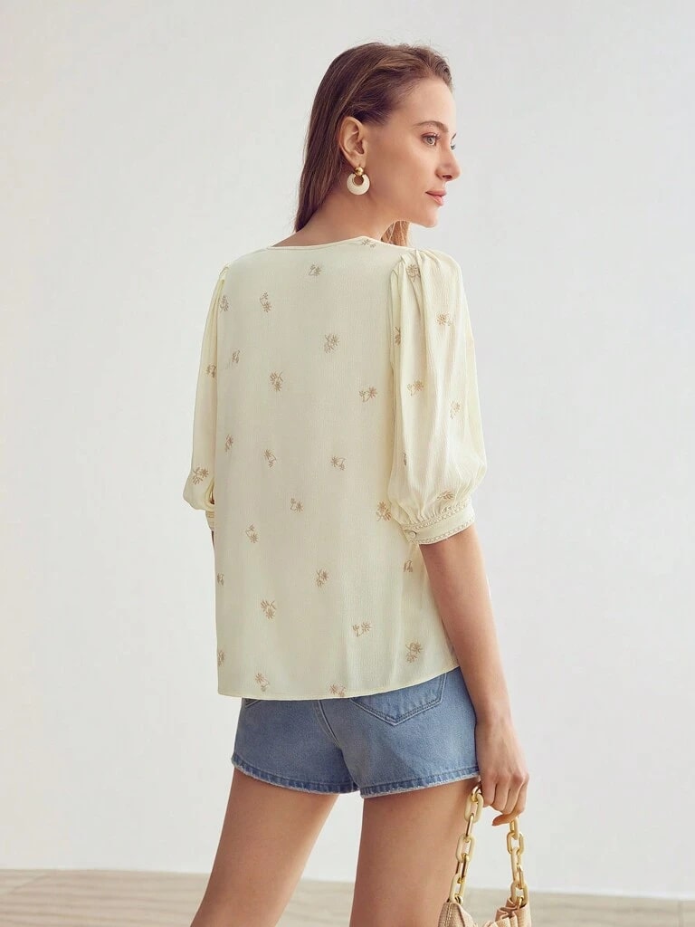 Blusa Feminina Manga Bufante Catarina