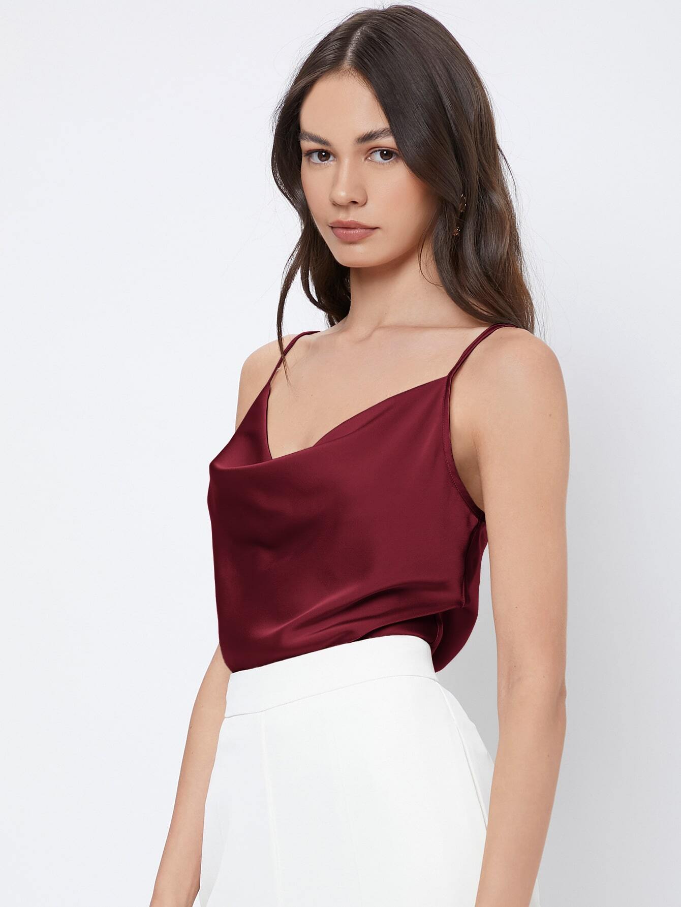 Blusa Feminina Regata Vinho Modelo Social