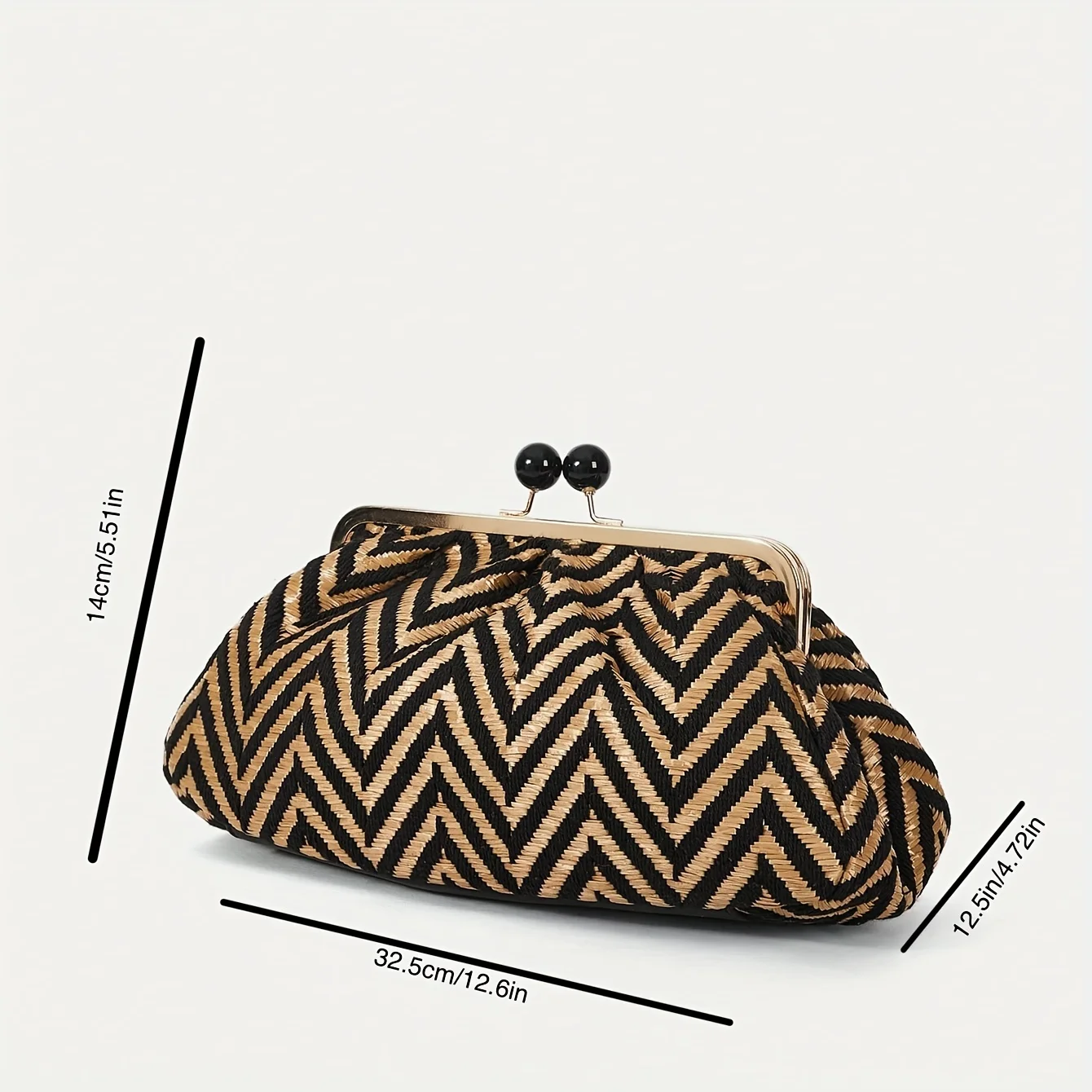 Bolsa Feminina de Mão Pequena Preto Cromeiro