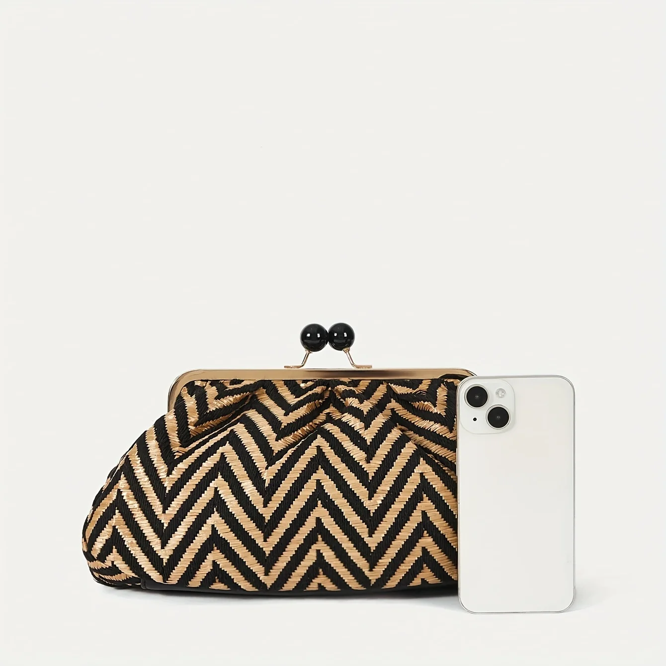 Bolsa Feminina de Mão Pequena Preto Cromeiro