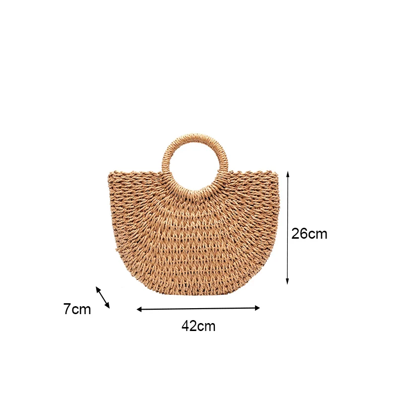 Bolsa de Palha Capri Marrom