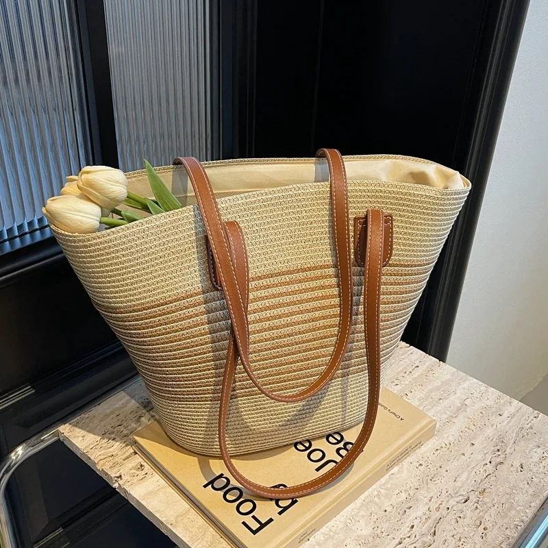 Bolsa de Palha Florence Bege