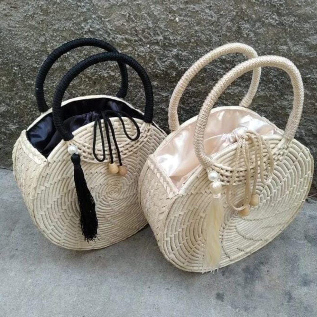 Bolsa de Palha Grande Alça de Mão Modelo Maranta