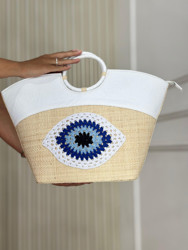 Bolsa de Palha Olhro Grego Com Zíper Buriti