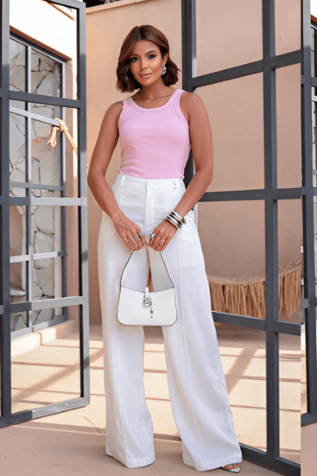 Calça Pantalona de Linho Serenna