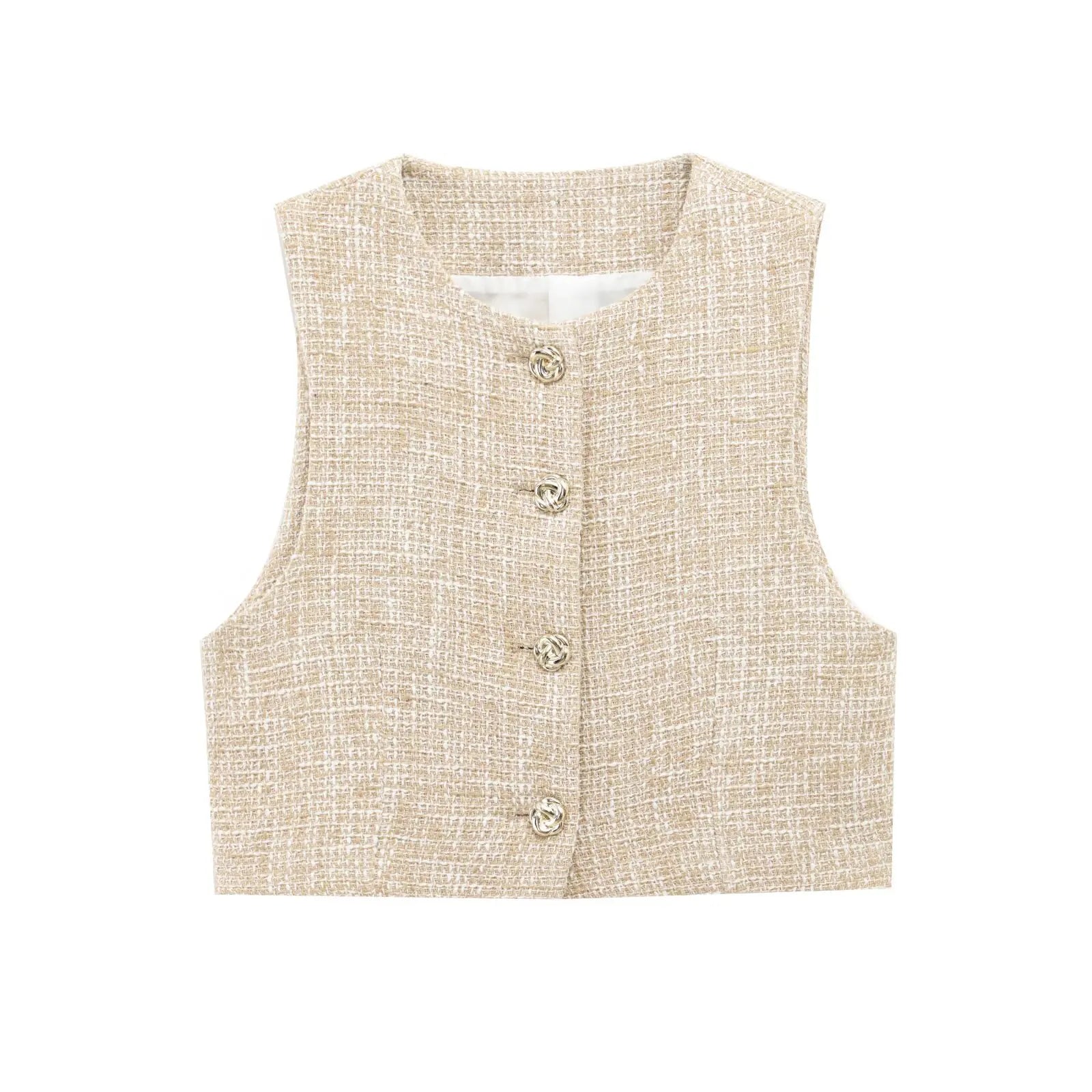 Conjunto Feminino 2 Peças com Cinto Cáqui Claro