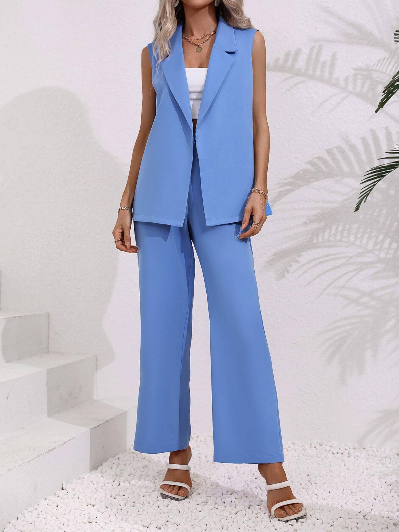 Conjunto Feminino Alfaiataria Azul