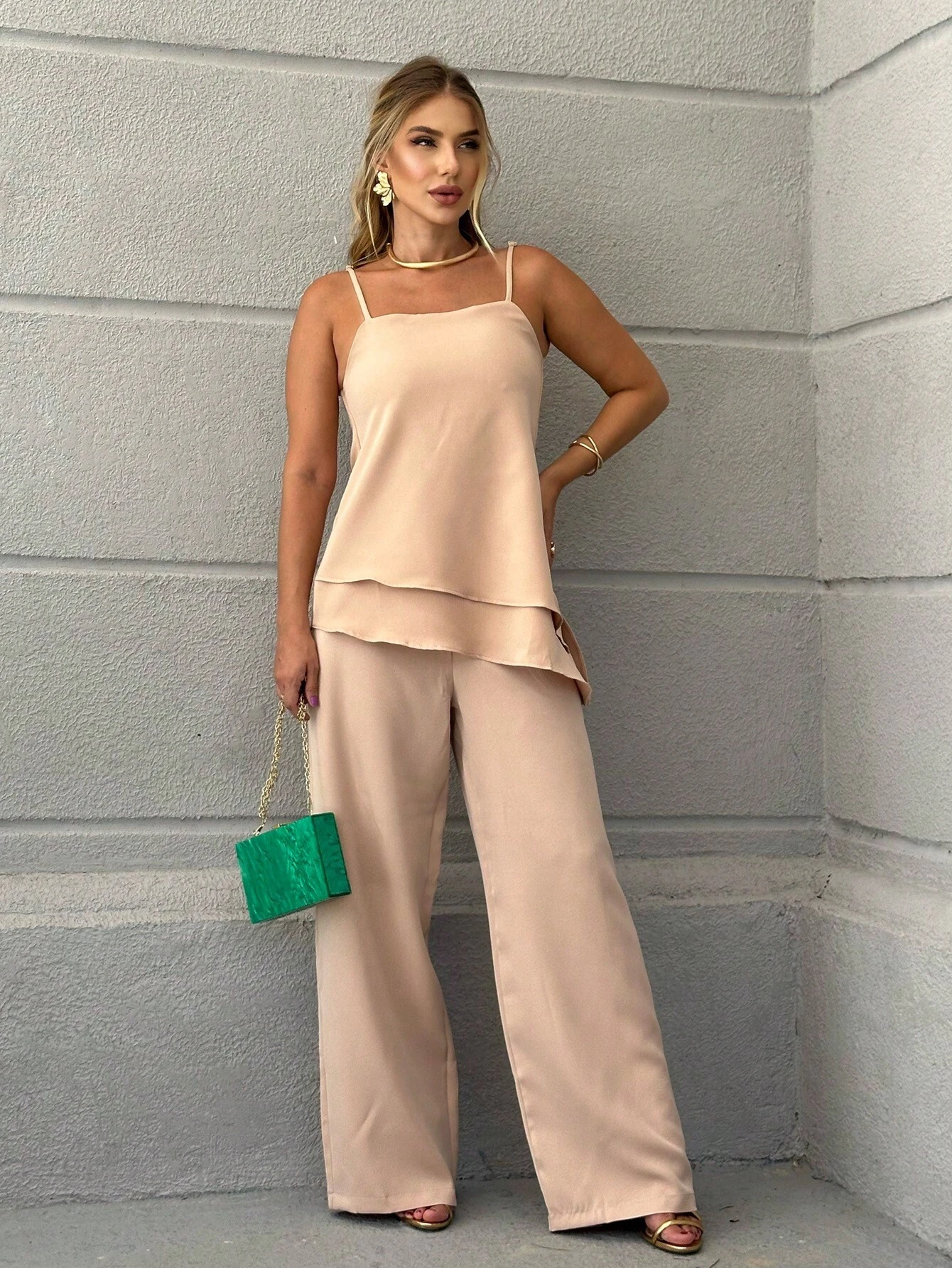 Conjunto Feminino Alfaiataria Bege