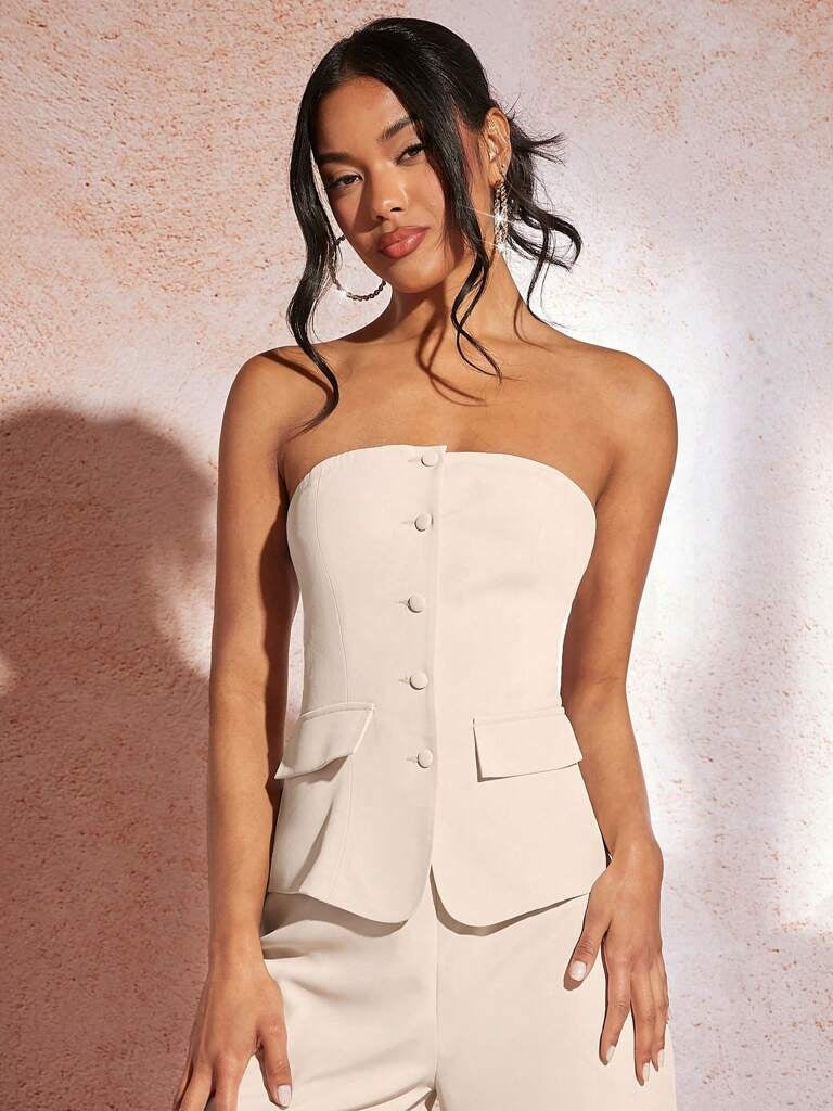 Conjunto Feminino Bege Bruges