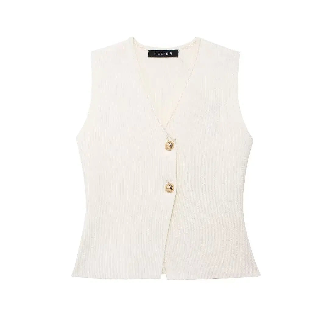 Conjunto Feminino Blusa e Saia Decote em V Cintura Alta Rute