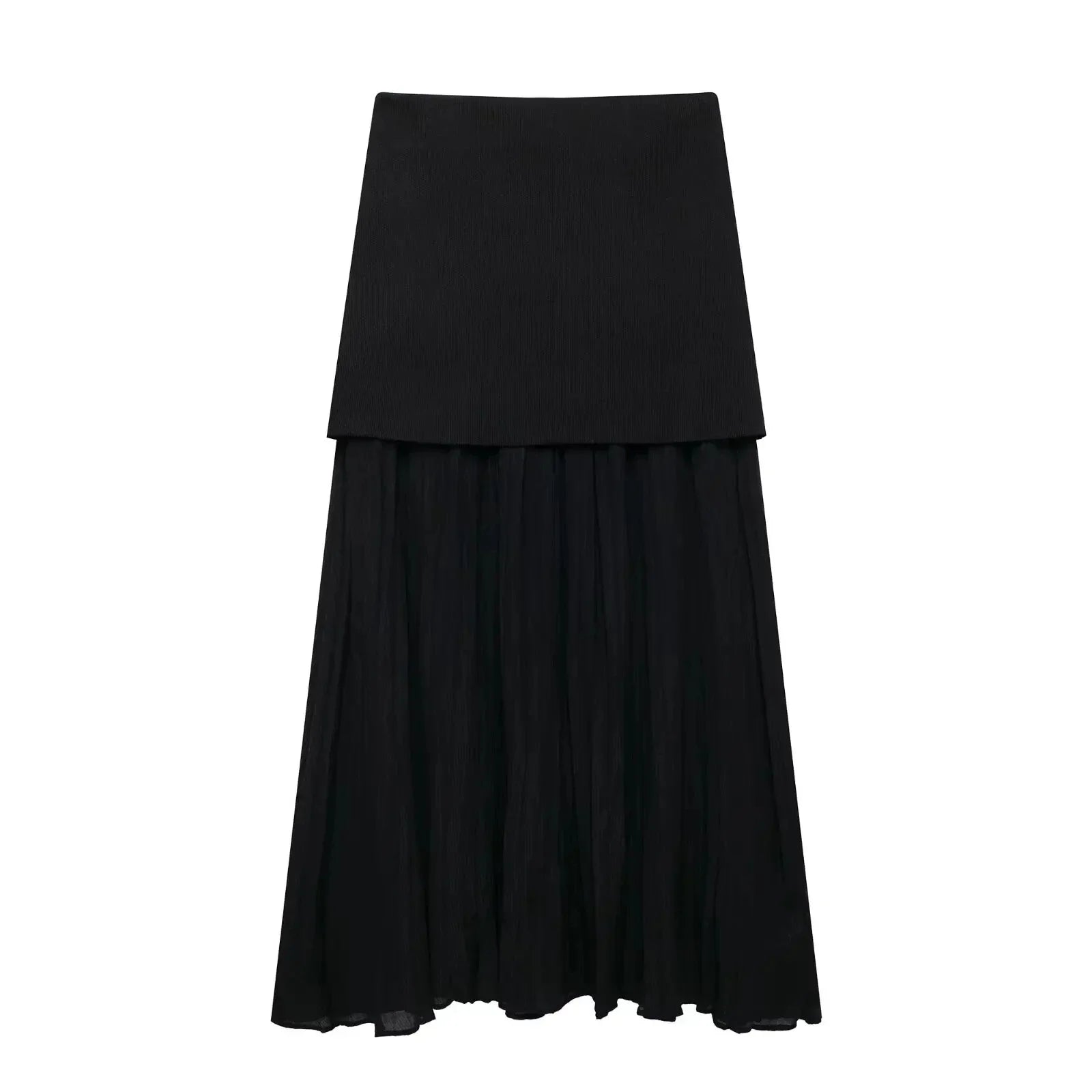 Conjunto Feminino Blusa e Saia Decote em V Cintura Alta Rute