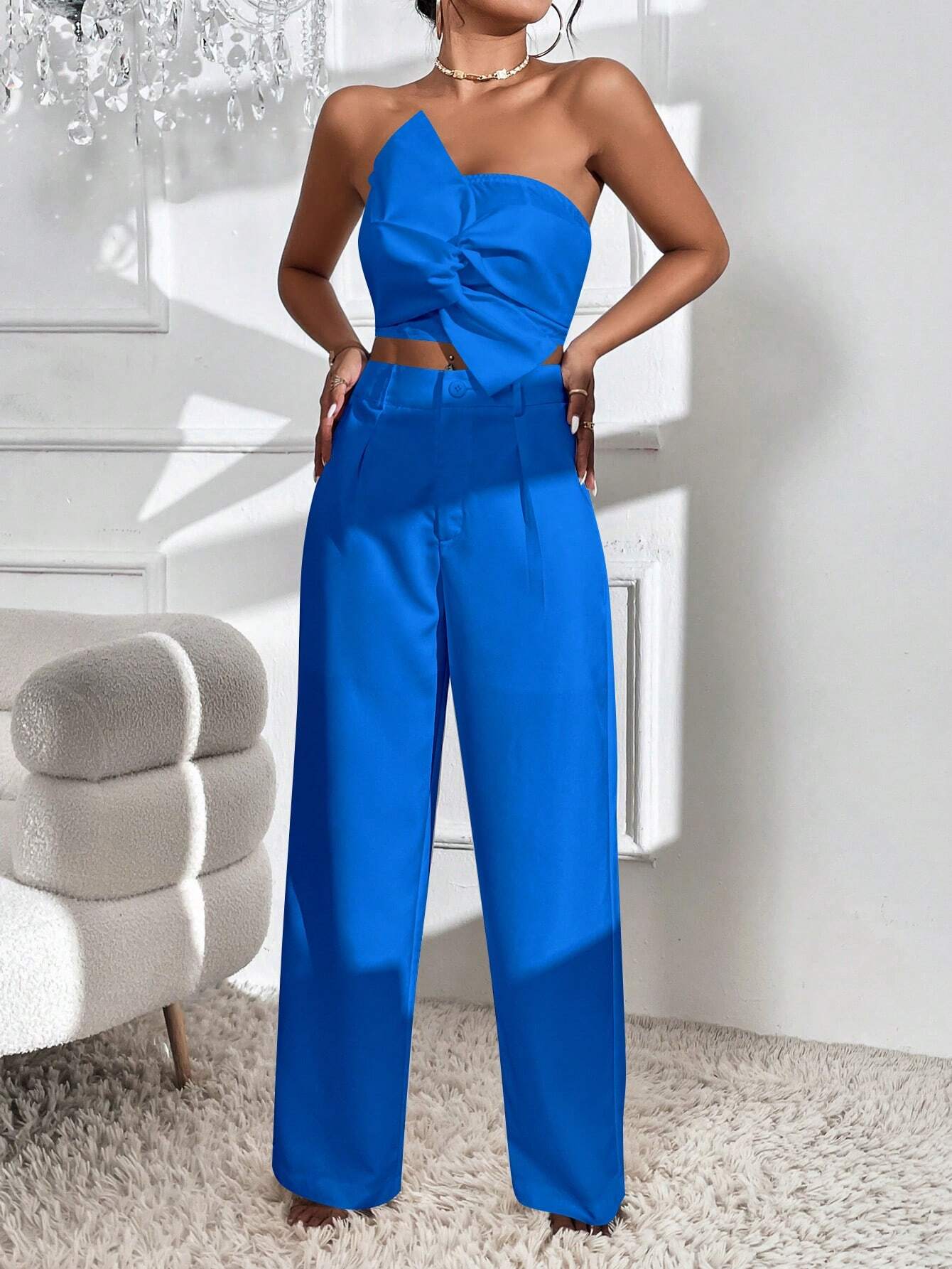 Conjunto Feminino Elegância Privé Azul