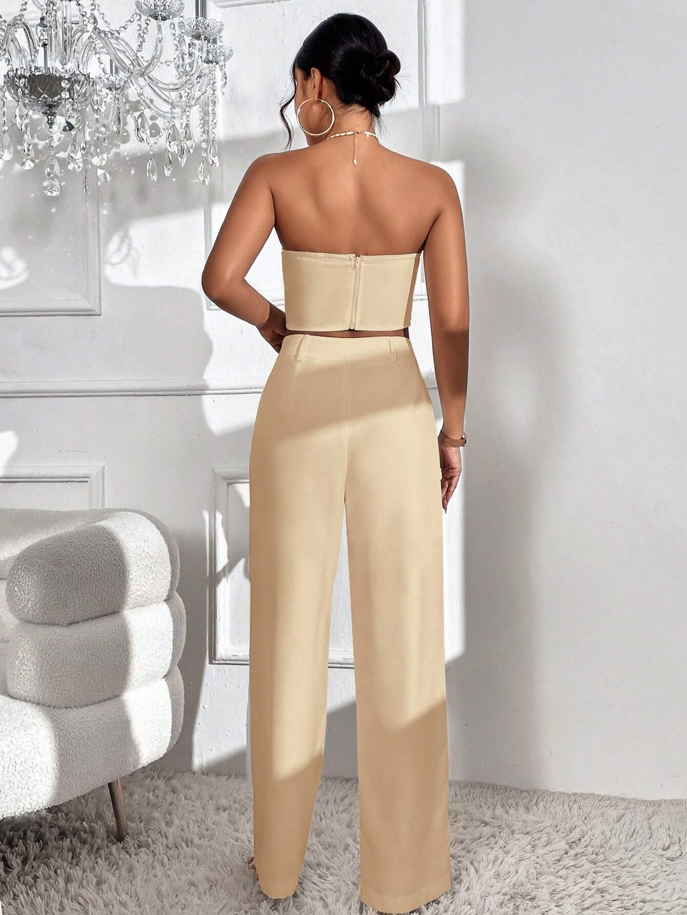 Conjunto Feminino Elegância Privé Bege