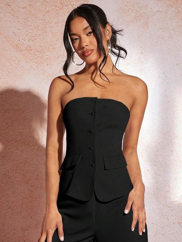 Conjunto Feminino Preto Bruges