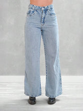 Jeans Calça Feminina Corte Reto Cintura Alta Lavagem Clara