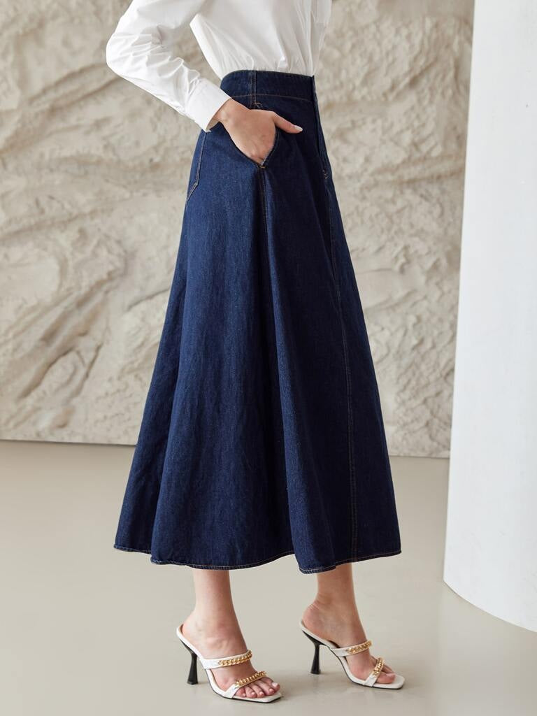 Saia Midi Jeans Ostuni