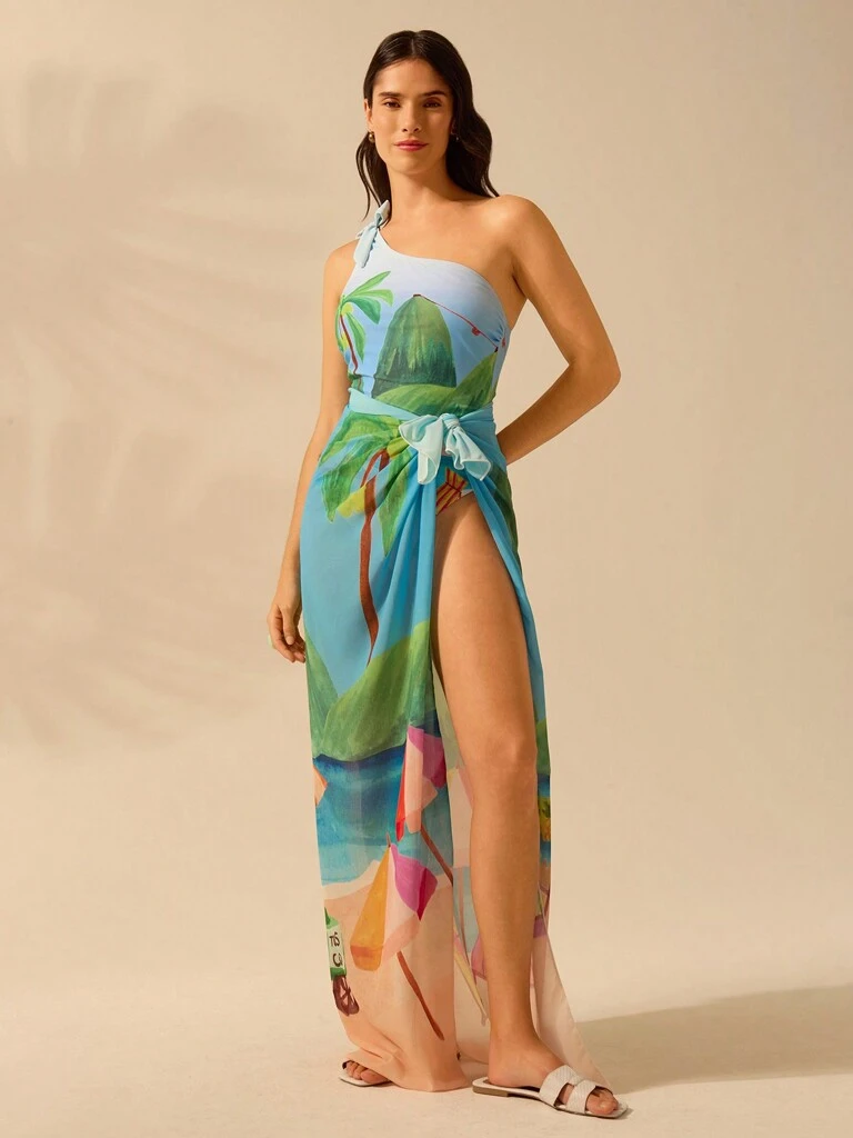 Saída de Praia Estampa Floral Lili
