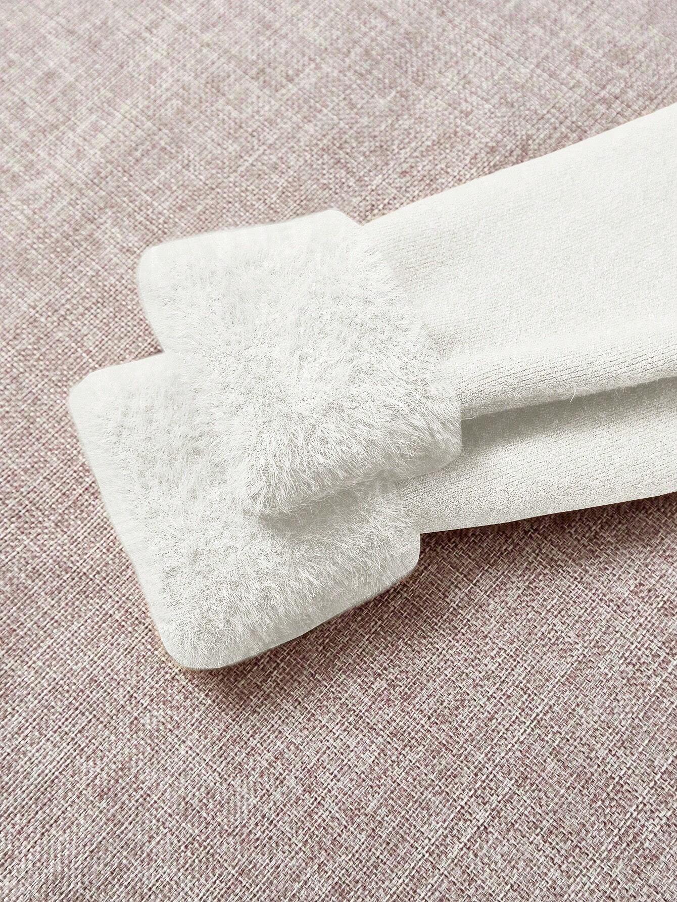 Suéter Feminino Tricot Gola Alta De Veludo Branca