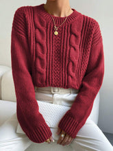 Suéter Feminino Tricot Para Inverno Vinho