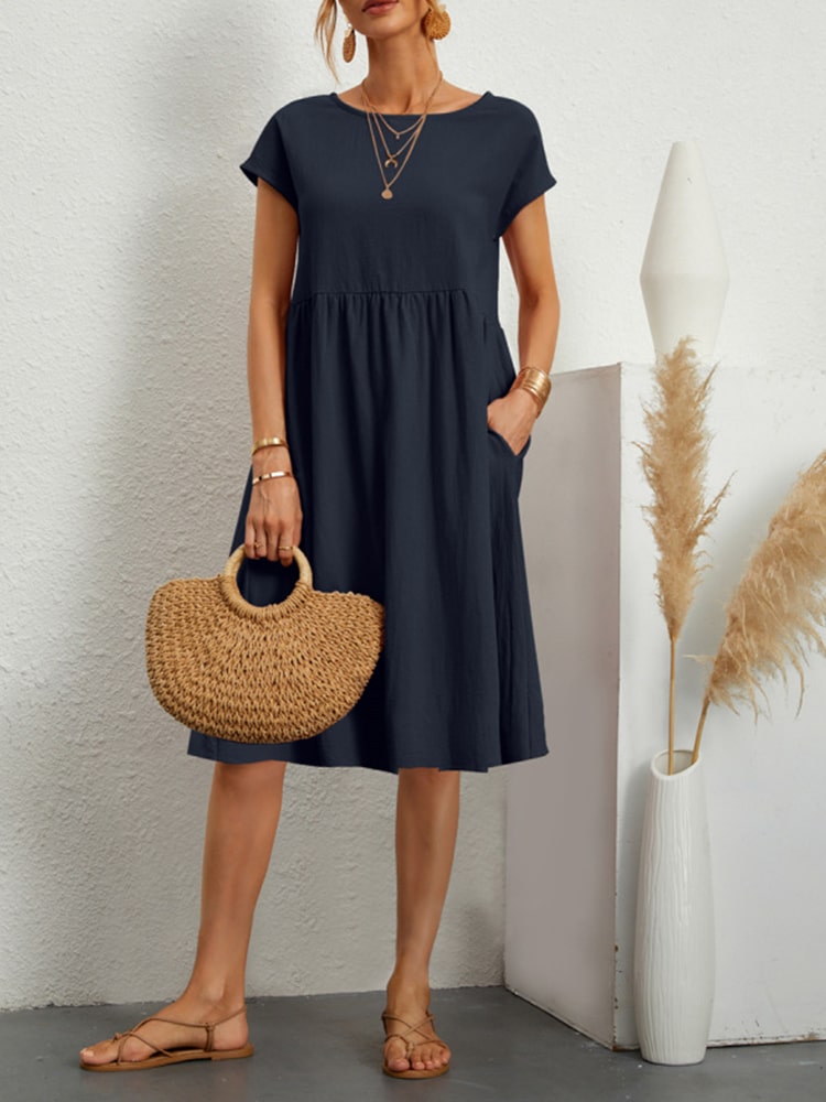 Vestido Feminino Curto Modelo Casual Grécia