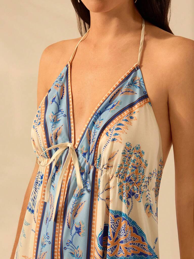 Vestido Longo Estampa Boho Tropical Rafaelly
