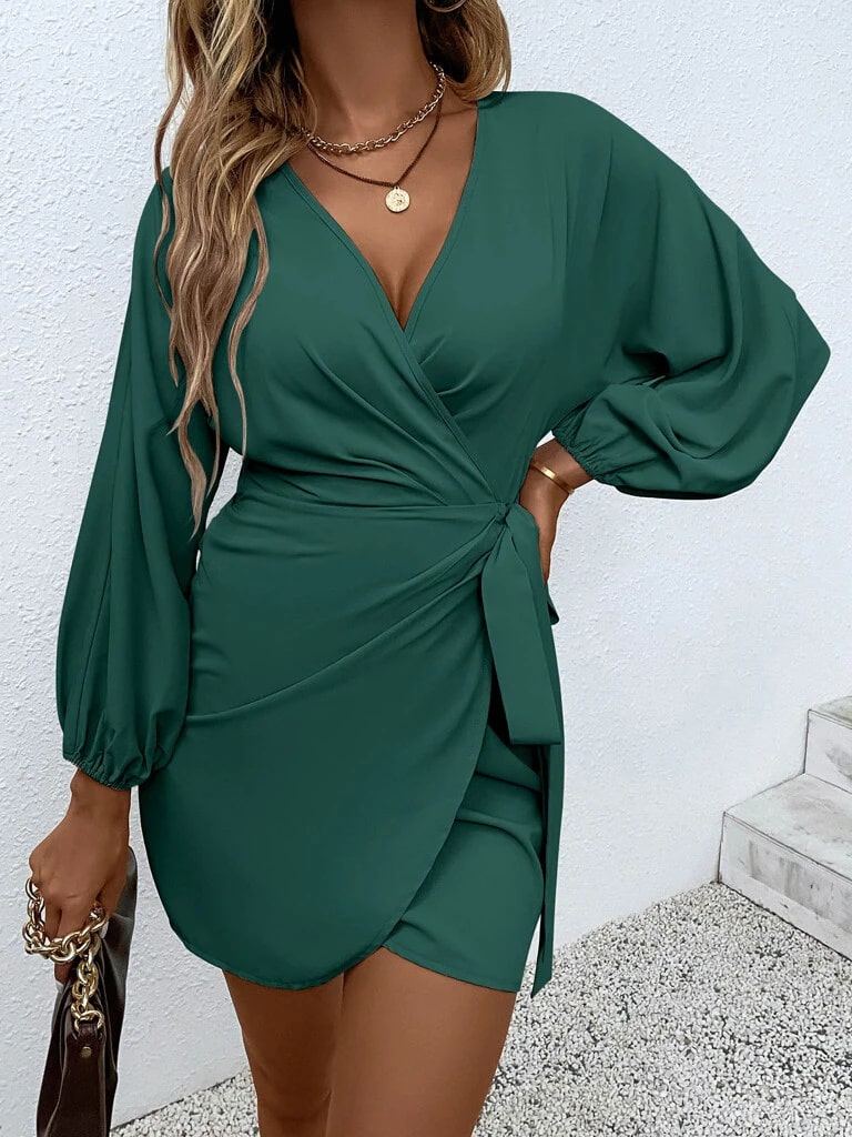 Vestido Verde Sobrepeliz Nó Mirella