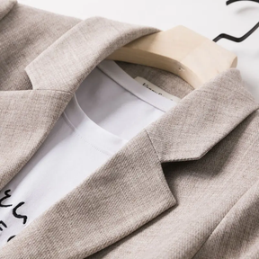 Blazer Feminino Alfaiataria Cinza Barcelona