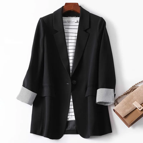 Blazer Feminino Alfaiataria Cinza Barcelona