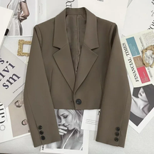 Blazer Feminino Alfaiataria Modelo Curto
