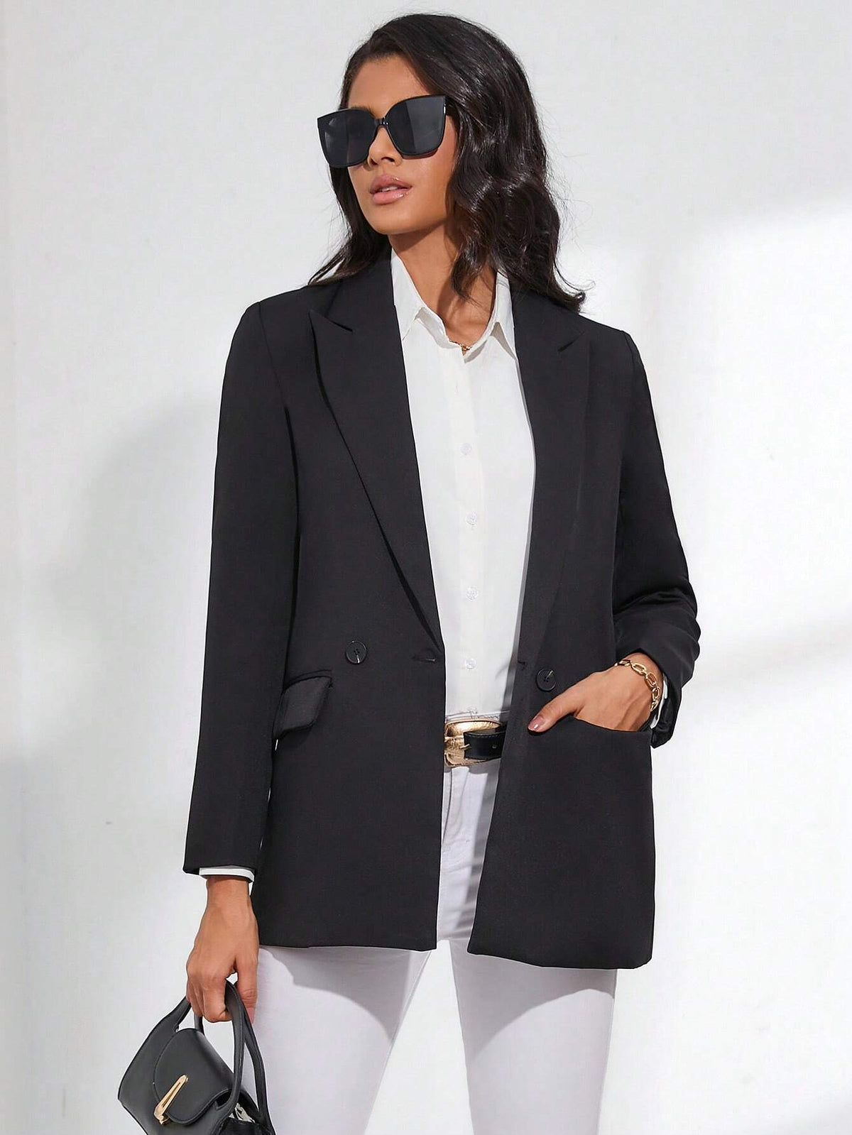 Blazer Feminino Alfaiataria Preto