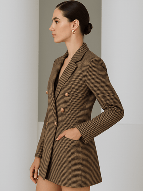 Blazer Feminino Aveloria Modichic com Estampa Xadrez