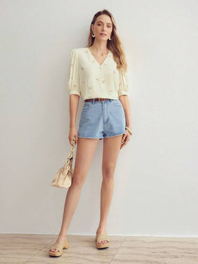 Blusa Feminina Manga Bufante Catarina