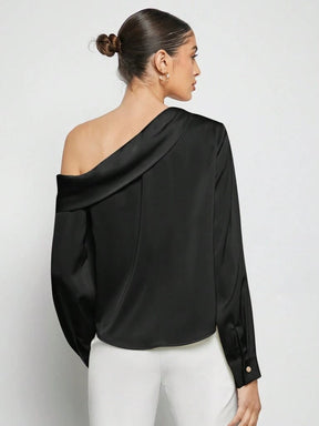 Blusa Feminina Preto Manga Longa Praga