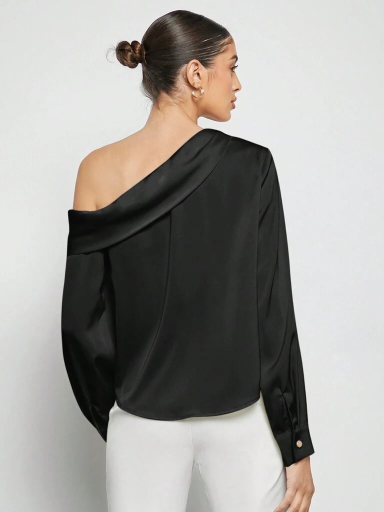 Blusa Feminina Preto Manga Longa Praga