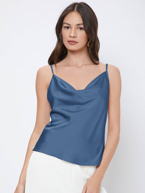 Blusa Feminina Regata Azul Modelo Social