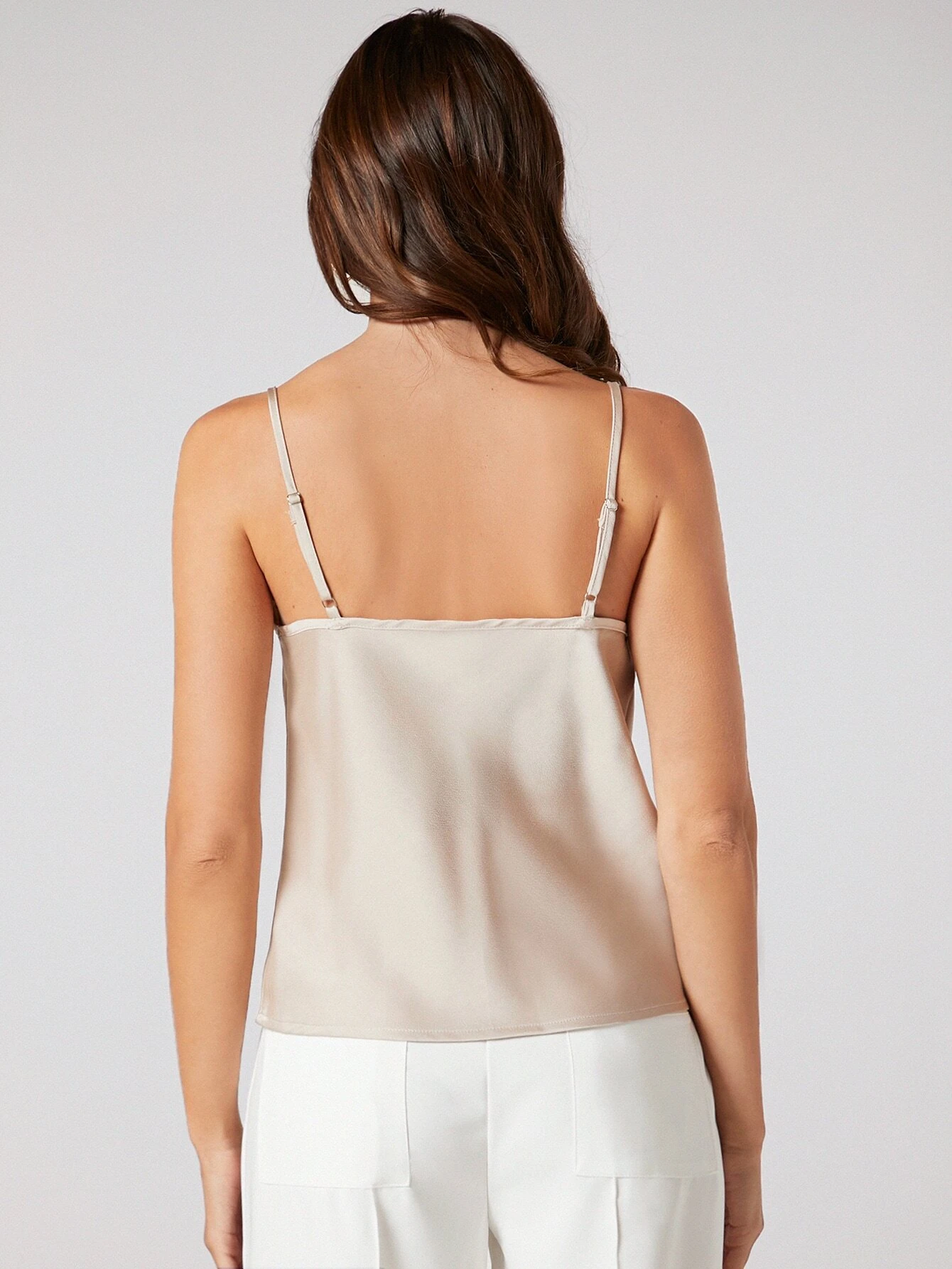 Blusa Feminina Regata Bege Modelo Social
