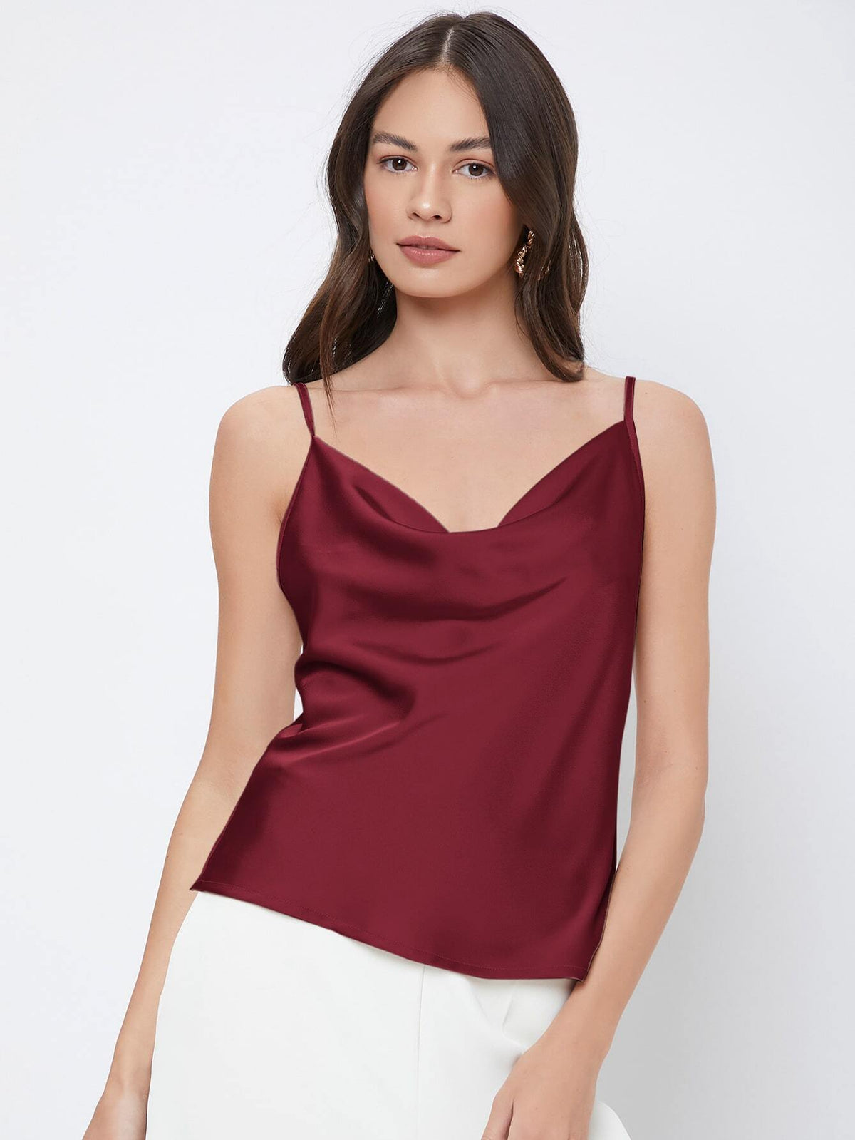 Blusa Feminina Regata Vinho Modelo Social