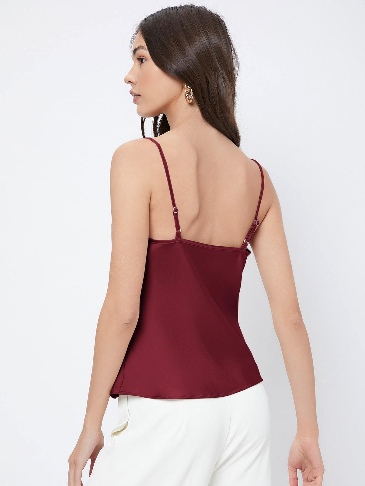 Blusa Feminina Regata Vinho Modelo Social
