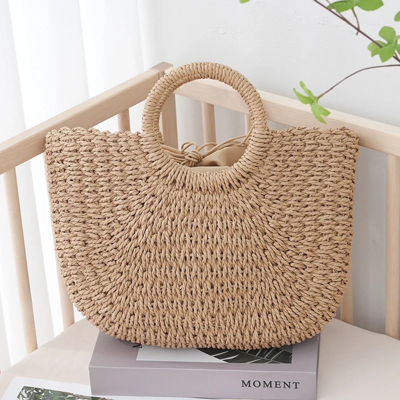 Bolsa de Palha Capri Marrom