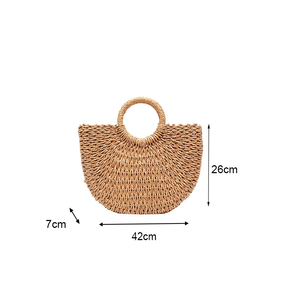 Bolsa de Palha Capri Marrom