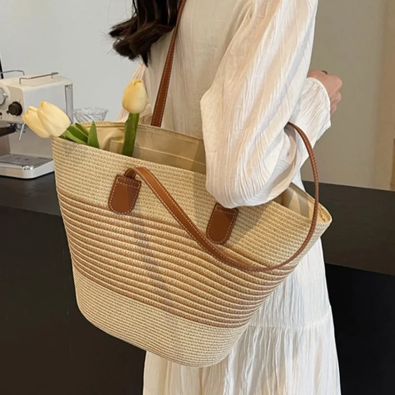 Bolsa de Palha Florence Bege