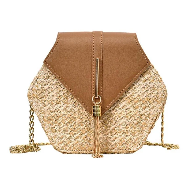 Bolsa de Palha Riviera Marrom