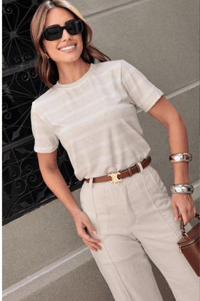 Calça Pantalona de Linho Serenna