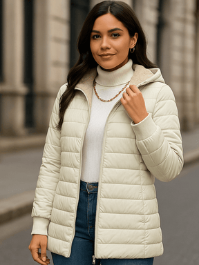 Casaco Feminino Acolchoado Bege