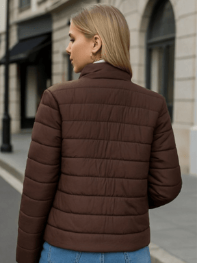 Casaco Feminino Gola Alta com Zíper