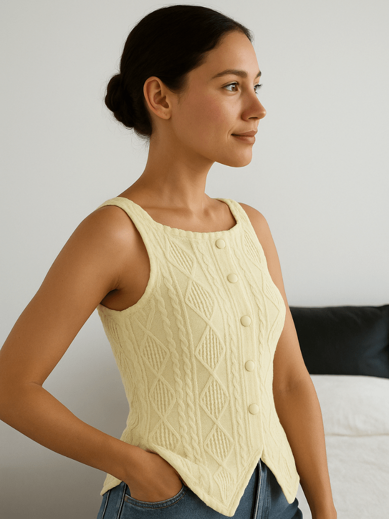 Colete Manoela Slim Fit Amarelo