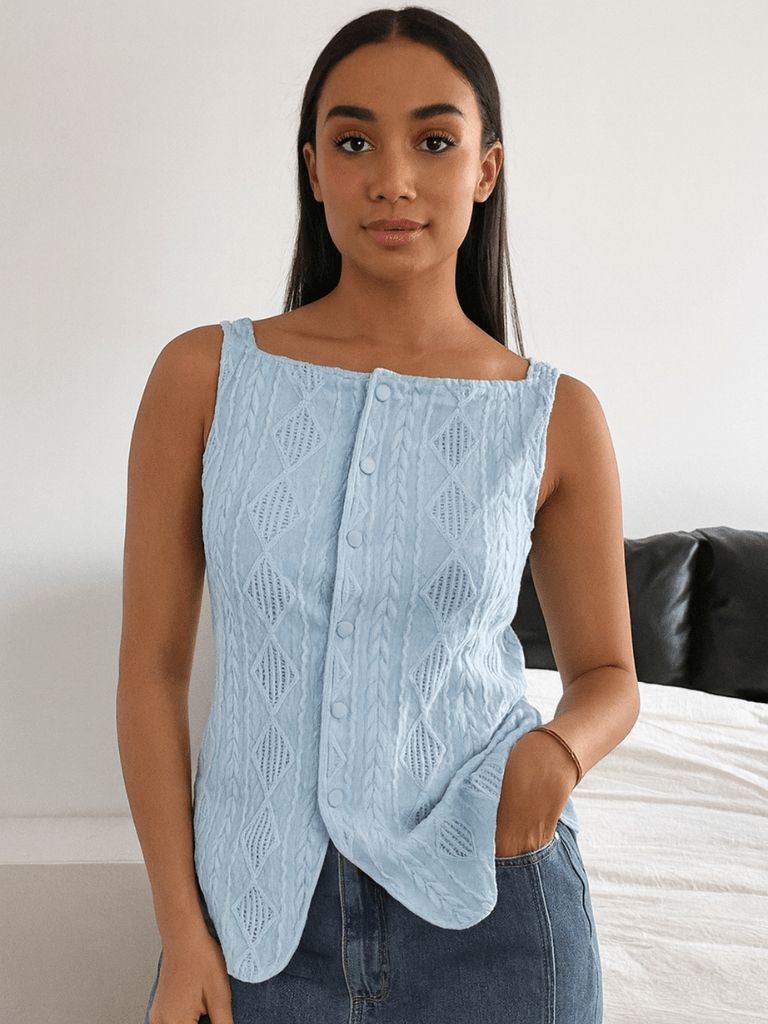 Colete Manoela Slim Fit Azul