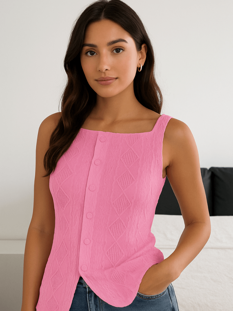 Colete Manoela Slim Fit Rosa